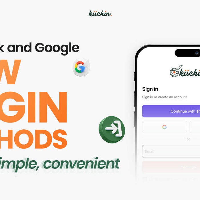 Facebook and Google new login methods at Kiichin