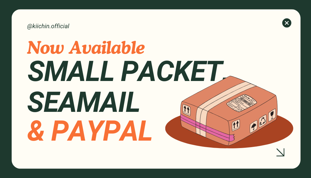 Small Packet, Seamail, and Paypal are Now Available on Kiichin