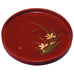 Yamaya Lacquerware Shop 10mm Round Tray Spring Orchid with Leaf Box-Kiichin - The #1 Place for Japanese Goods in Your Hand!