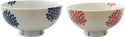 24to3 Nishitomi Ceramic Hasami Ware Tenryu Flower Rice Bowl - 2-Piece Set - 4534891455534