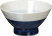 24to3 Nishitomi Ceramics Hasami Ware Wazan Kiln Kurawanka Rice Bowl - Blue Roll - 4534891446068