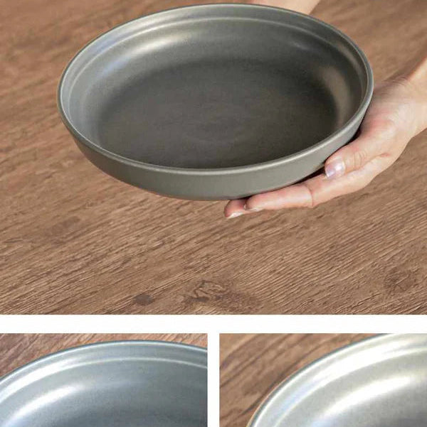 KINTO   Fog Deep Plate 215mm Dark Gray Microwave Dishwasher Safe Durable