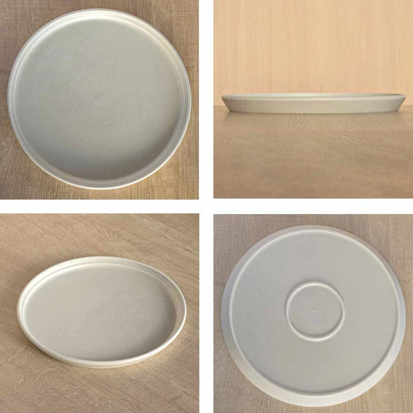 KINTO   Fog 250mm Ash White Plate - Microwave & Dishwasher Safe 26484