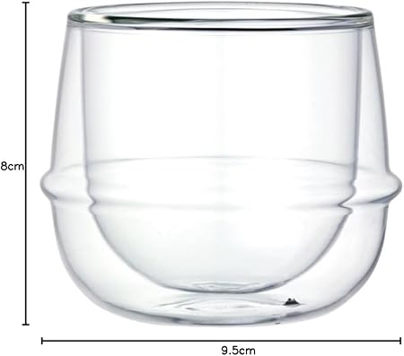 KINTO Kronos 250Ml Double Wall Wine Glass Heat Resistant Microwave Safe
