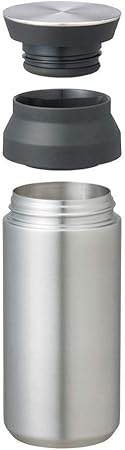 KINTO Travel Tumbler 350ml Silver Double Walled Vacuum Heat & Cold Retention