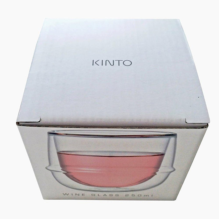 KINTO Kronos 250Ml Double Wall Wine Glass Heat Resistant Microwave Safe