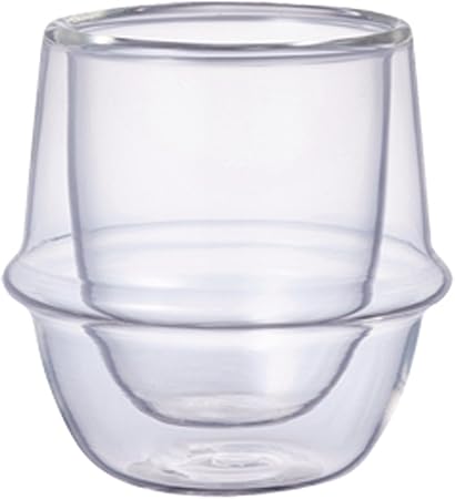 KINTO Kronos 80Ml Double Wall Espresso Cup Heat Resistant Glass Safe
