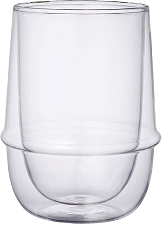 KINTO Kronos 350ml Double Wall Ice Tea Glass Heat & Microwave Safe Gift