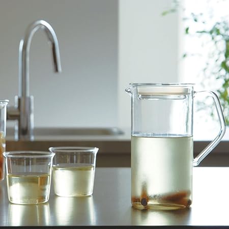 KINTO Cast 1.2L Heat-Resistant Glass Water Jug Microwave Dishwasher Safe