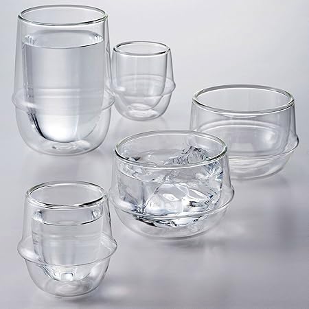 KINTO Kronos 250Ml Double Wall Wine Glass Heat Resistant Microwave Safe