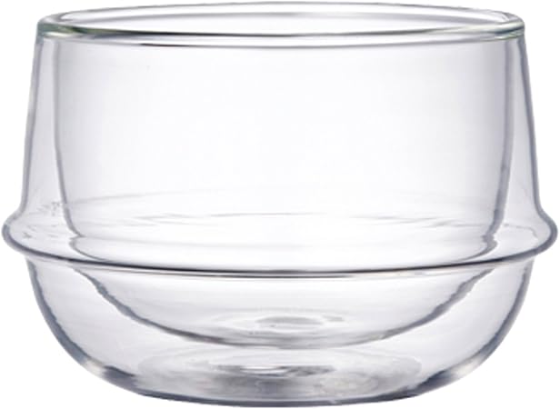 KINTO Kronos 200ml Double Wall Tea Cup Heat Resistant Glass Microwave Safe