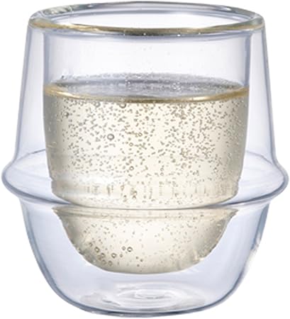 KINTO Kronos 80Ml Double Wall Espresso Cup Heat Resistant Glass Safe