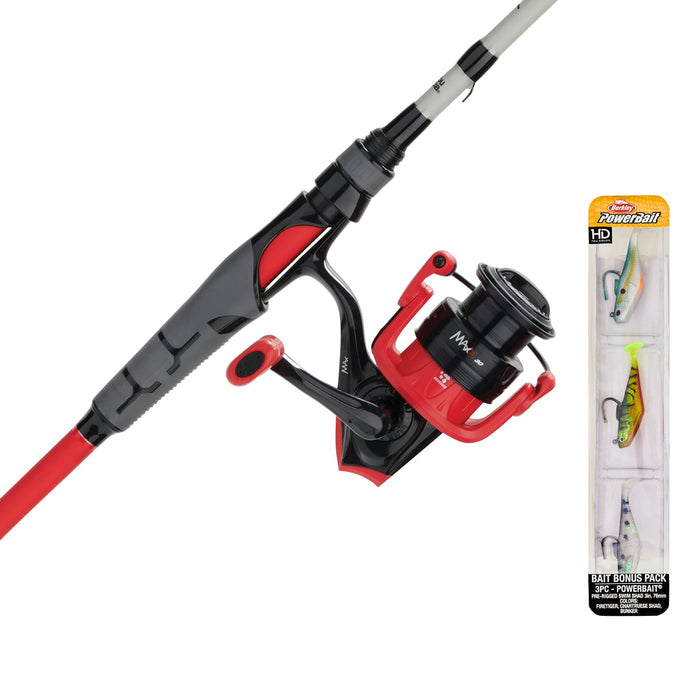 Abu Garcia Max X Spinning Combo with Berkley Powerbait Swim Shad 6'6 Medium-Kiichin - The #1 Place for Japanese Goods in Your Hand!