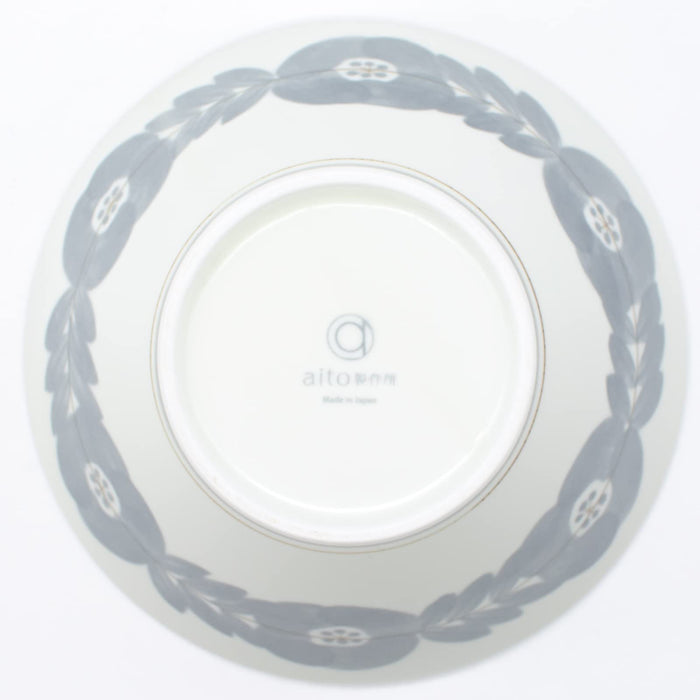 Aito Blossom Donburi Bowl Large 19cm Lightweight Gray Mino Ware Japan-made