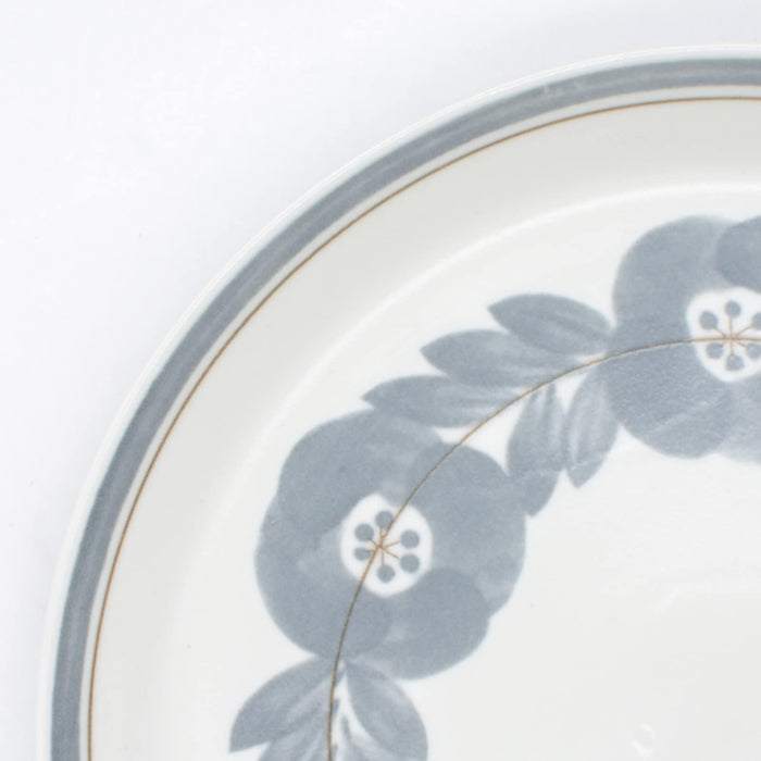 Aito Blossom Plate M 20cm Lightweight Gray Microwave Dishwasher Safe Japan