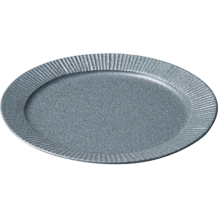 Aito Conti Earthen Texture Curry Plate 24cm Mino Ware Gray Japan-Made