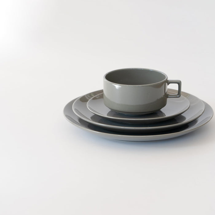 Aito Couleur Plate Charcoal 16cm Mino Ware Microwave Dishwasher Safe