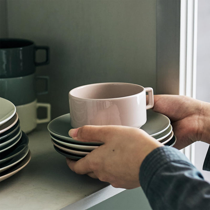 Aito Couleur Pink Plate 21cm Mino Ware Microwave Dishwasher Safe Made in Japan