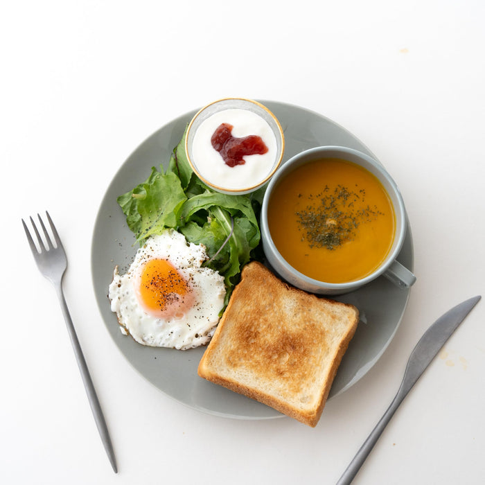 Aito Seisakusho Couleur Plate 24cm Grey Microwavable Dishwasher Safe Japan Made