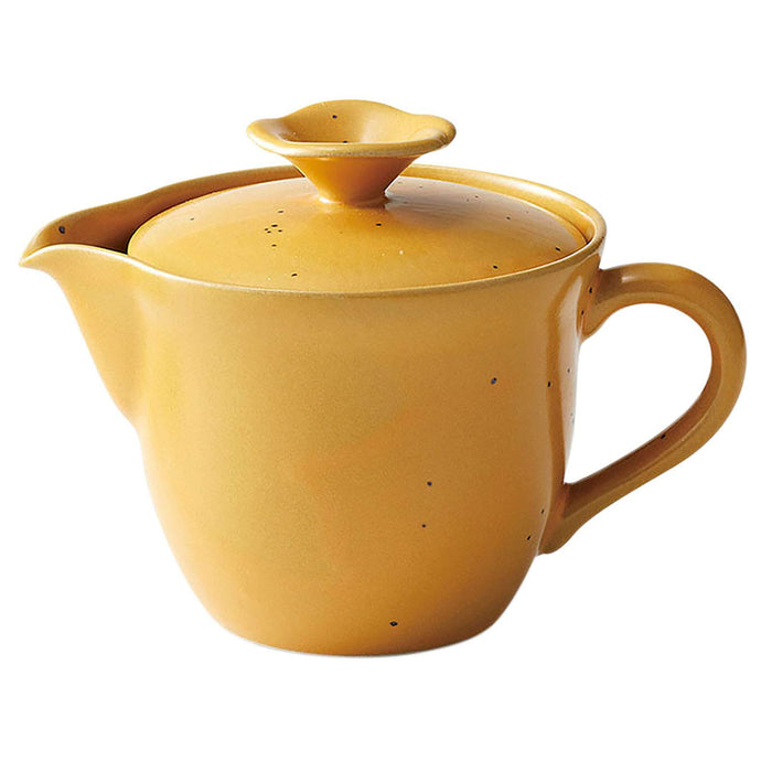 Aito Kei Teapot 410ml Mustard Seto Ware Microwave Safe Made in Japan