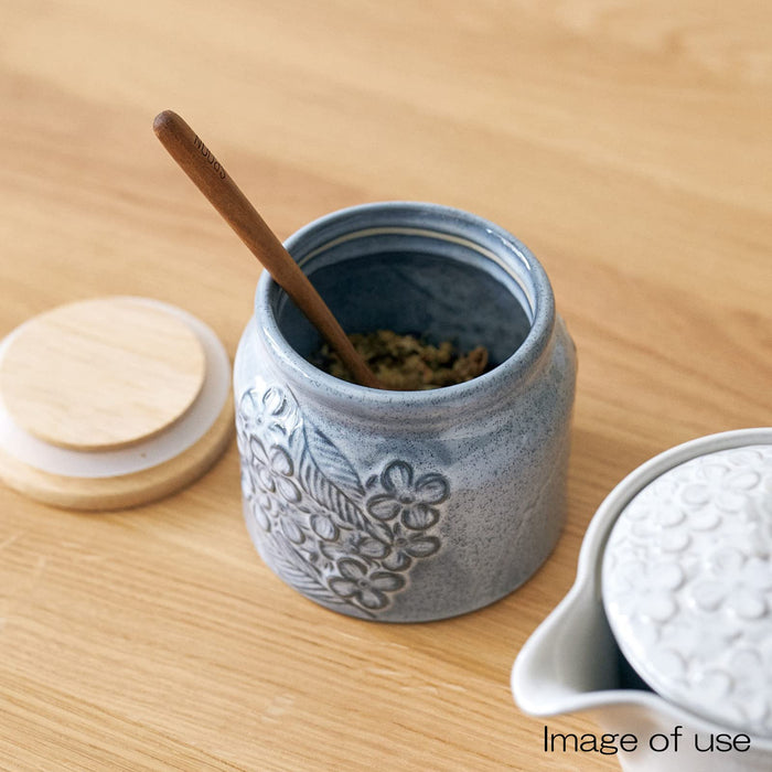 Aito Lien Gray Mino Ware Canister Storage Container with Lid 10cm