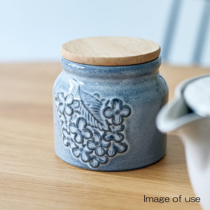 Aito Lien Gray Mino Ware Canister Storage Container with Lid 10cm