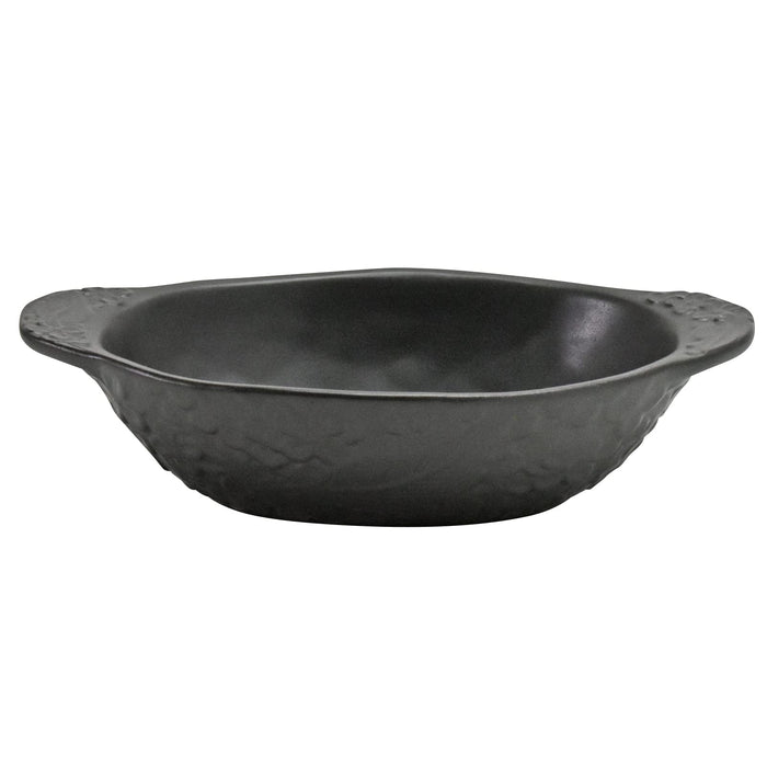 Aito Lien Heat-Resistant Gratin Dish 20x12cm Microwave Safe Black Mino Ware