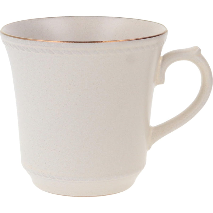 Aito Seisakusho Stitch Mug 350ml Ivory White Dishwasher Safe Mino Ware Japan