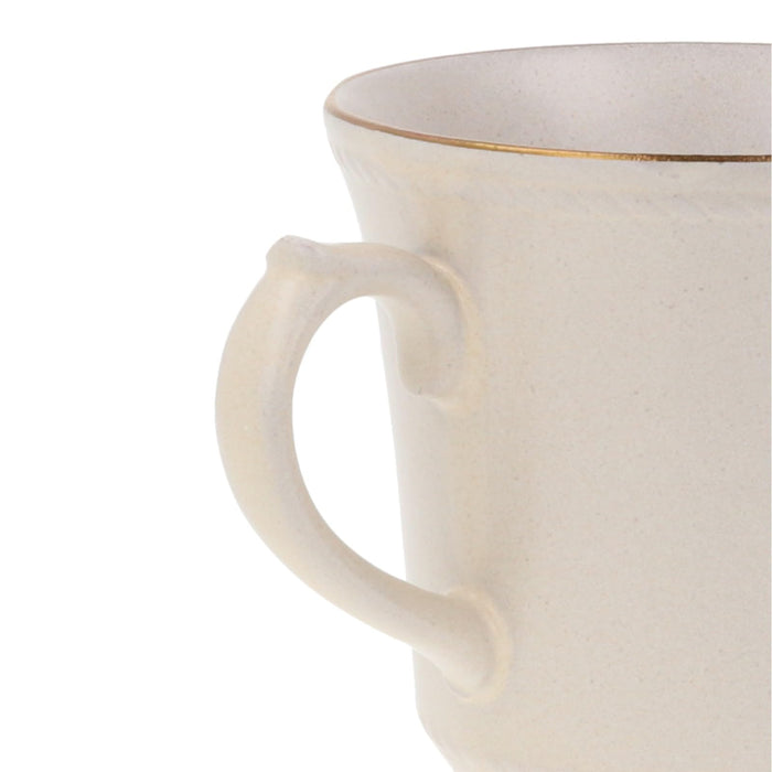 Aito Seisakusho Stitch Mug 350ml Ivory White Dishwasher Safe Mino Ware Japan