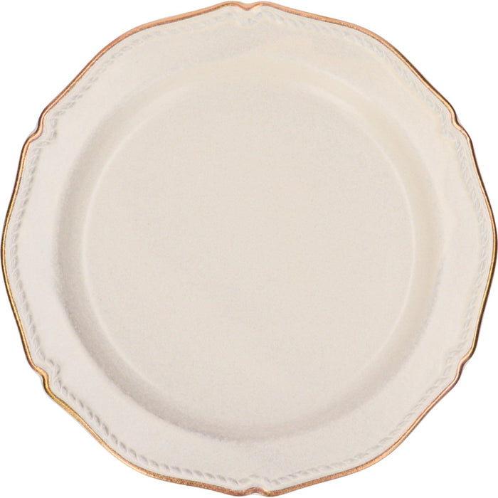 Aito Stitch 20cm Ivory White Mino Ware Plate Dishwasher Safe Made in Japan