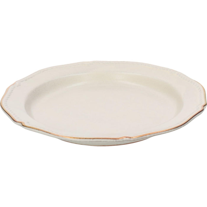 Aito Stitch 20cm Ivory White Mino Ware Plate Dishwasher Safe Made in Japan