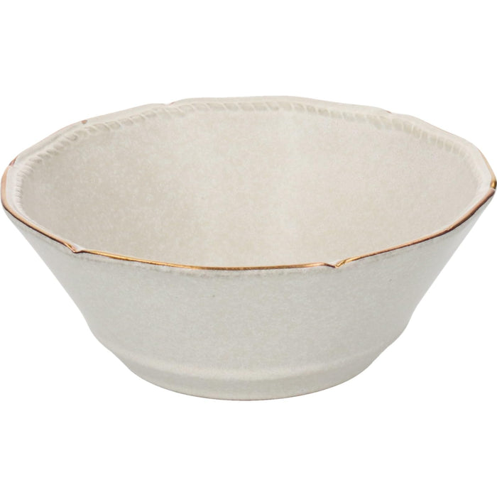 Aito Stitch Ivory White Small Bowl 15cm Dishwasher Safe Mino Ware Japan