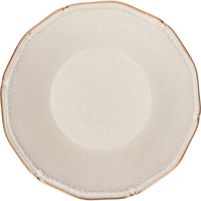 Aito Stitch Ivory White Small Bowl 15cm Dishwasher Safe Mino Ware Japan