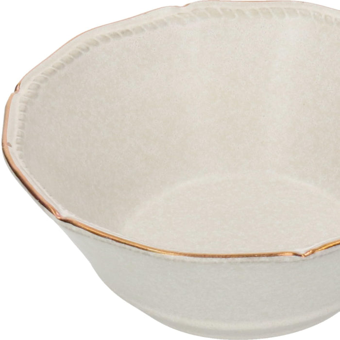 Aito Stitch Ivory White Small Bowl 15cm Dishwasher Safe Mino Ware Japan