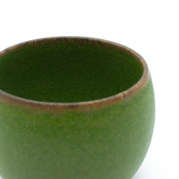 Aito Sui 8cm Round Mino Ware Bowl Uguisu Yellow Green Dishwasher Microwave Safe