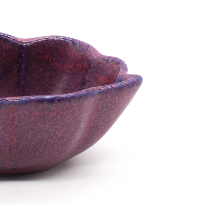 Aito Sui Purple Mino Ware Soy Sauce Dish 6.5cm Dishwasher & Microwave Safe