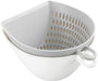 Akebono Sangyo Colander Bowl Set Mz-3505 White S Japan Quick Scoop No Spill Scale Hook Microwave Safe-Kiichin - The #1 Place for Japanese Goods in Your Hand!