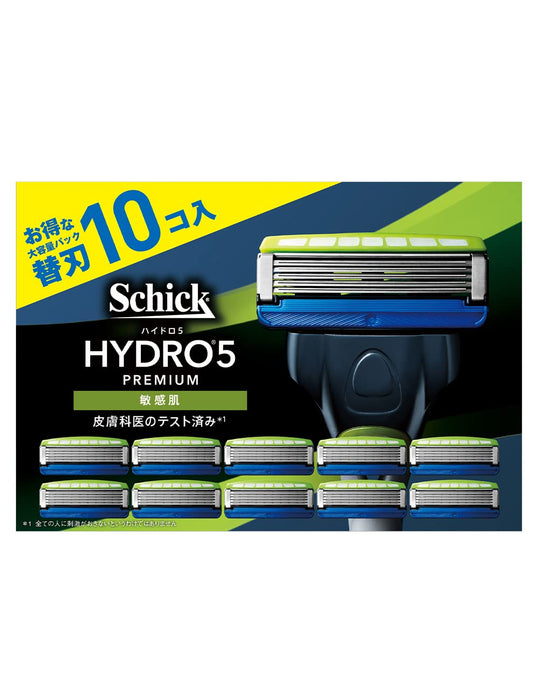 Schick Hydro 5 高级敏感肌肤替换刀片 10 件装剃须刀