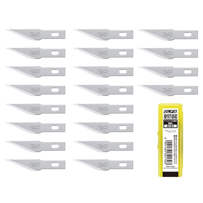 Olfa Professional Art Knife Replacement Blades 20-piece Straight Blade Set Craft Cutter Pen Knife