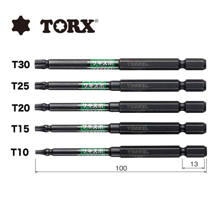 Vessel Torx 螺丝刀头套装（带支架）SS16T-5PSA - 5 件 Amazon JP 限量版