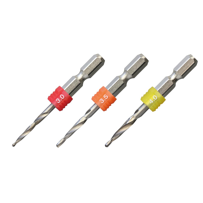 Anex Agks3-3354 Drill Bit Set Anex Tool Short with Grip 3.0/3.5/4.0mm - Pack of 3