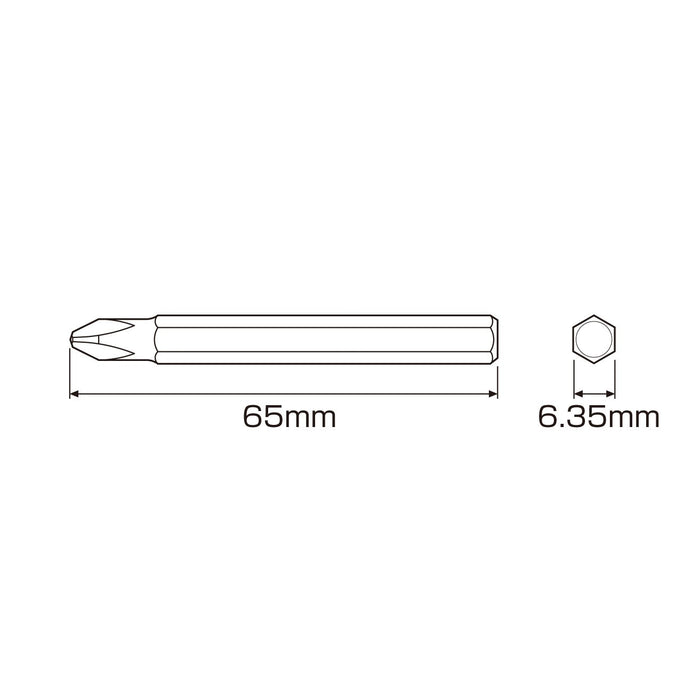 Anex Hex Bit Single Head Manual Impact Tool 6.35mm +2X65 Annex Tool AK-22P