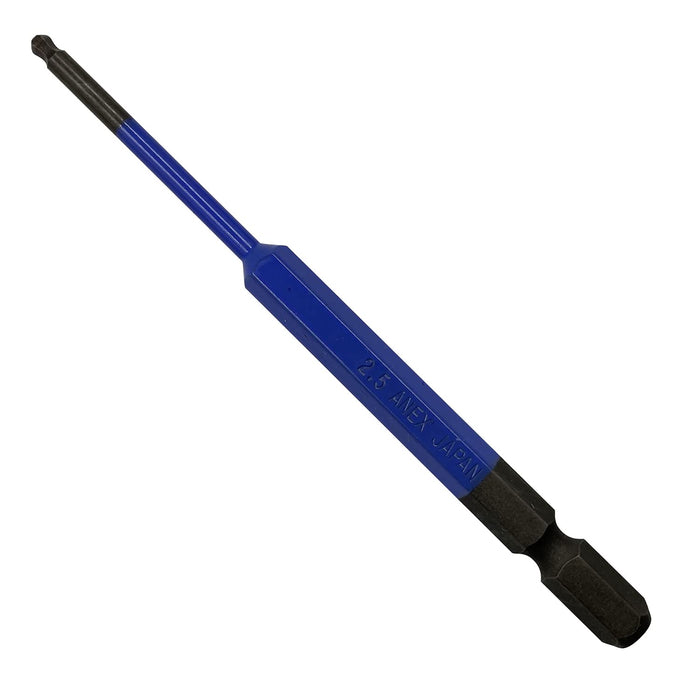 Anex 2.5mm x 100 ACBP-2510 Color Bit Single Head Ball Point Anex Tool