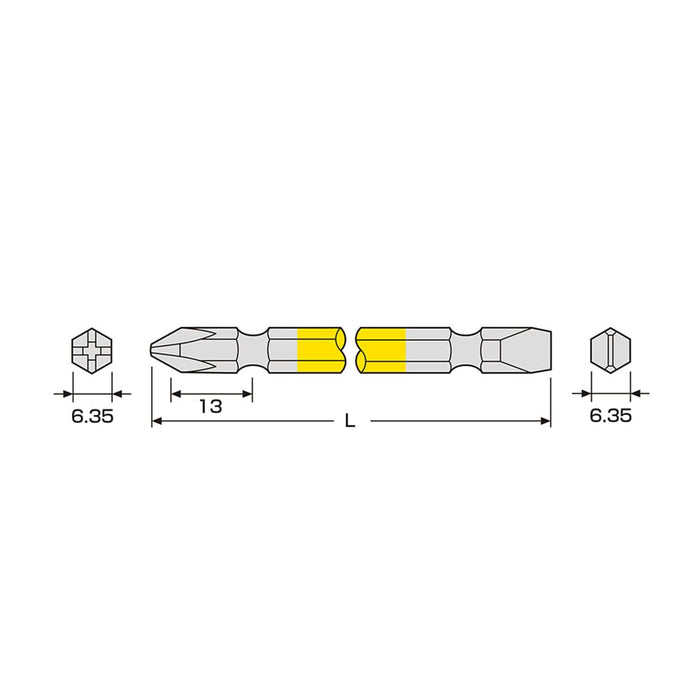 Anex 雙頭彩色鑽頭組合工具 Acpm-2200 -2 至 6x200