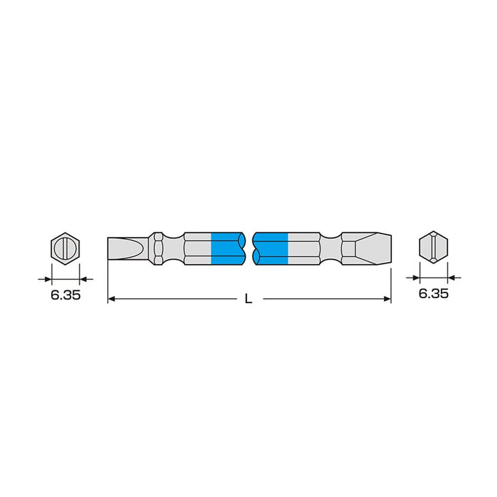 Anex Double-Head Color Bit Combi Set - 5X-6X110 (Acmm-5611)