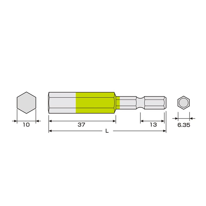 Anex 六角扳手單頭 10mm x 65mm ACCX-1065 工具