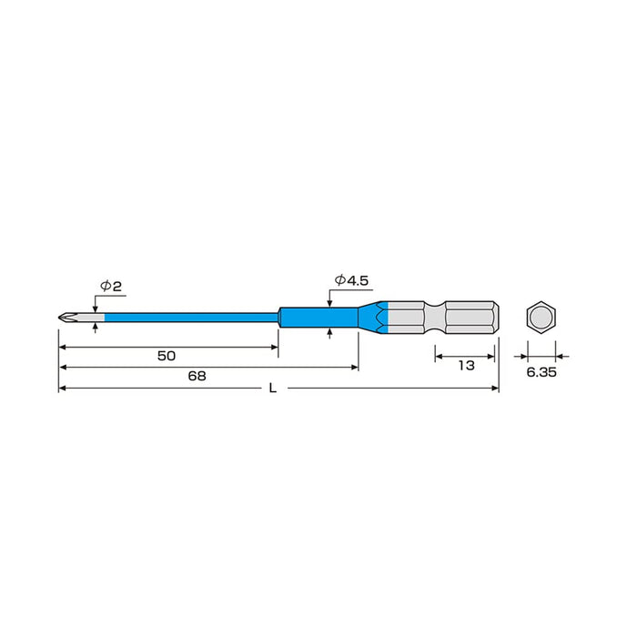 Anex 工具配件彩色起子頭組非磁性 +00x100 2 件組 - Anex ACD-00100