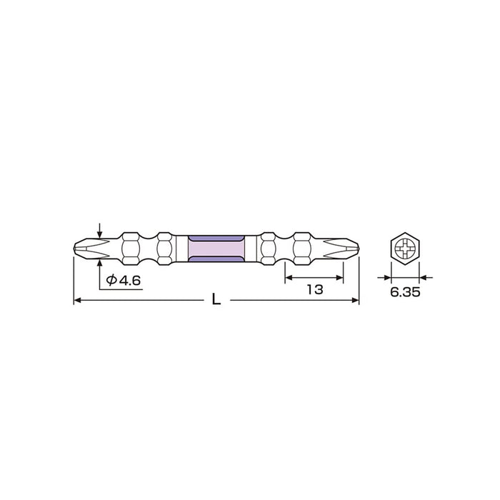 Anex Dragon Tough Bit Double Headed Slim +2x110 Set of 5 - ARTS5-2110