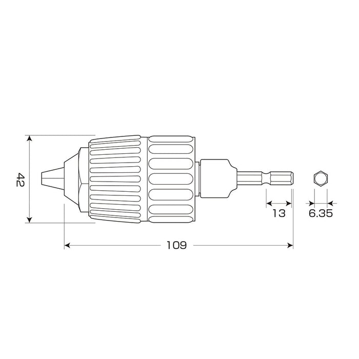 Anex Keyless Drill Chuck 1.5-13mm Impact Compatible Tool AKL-175