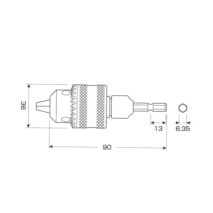 Anex 鑽孔夾頭附鑰匙 1.5-10mm 工具 - AKL-250 型號